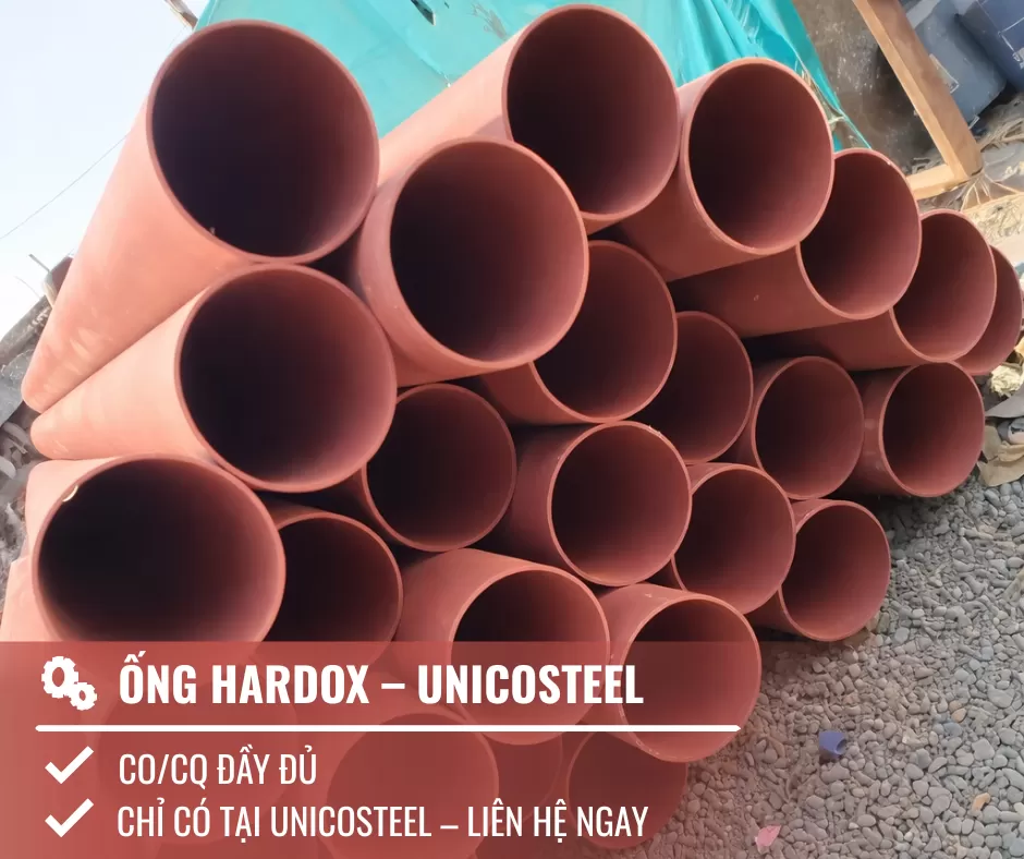 Ống Thép Hardox 400 / 450 / 500 – Thép Chịu Mài Mòn Dạng Ống, Độ Bền Cao