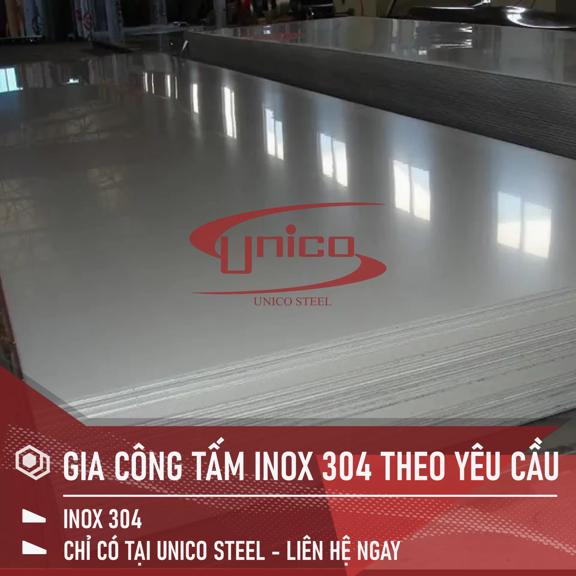 GIA CÔNG TẤM INOX 304 ĐỦ KÍCH THƯỚC