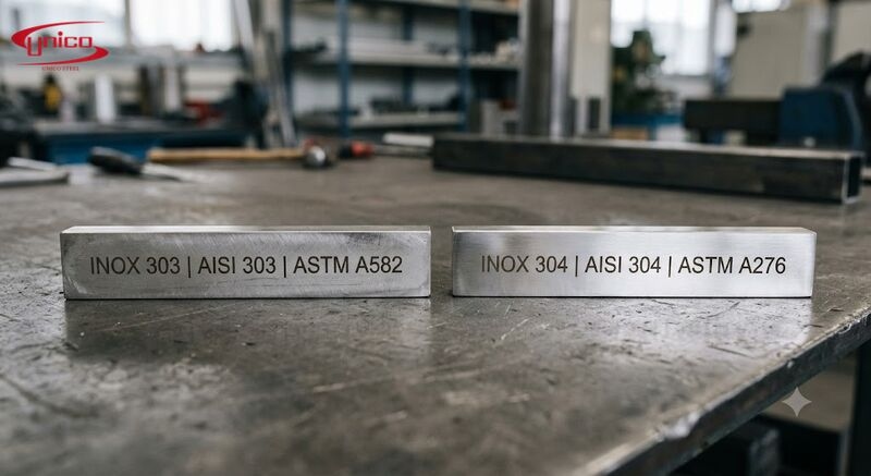 inox 303 v&agrave; inox 304