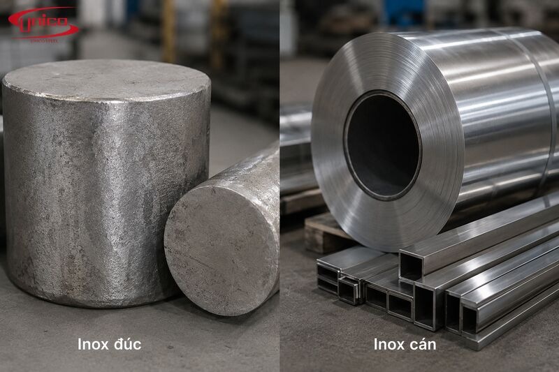 inox đúc và inox cán là gì