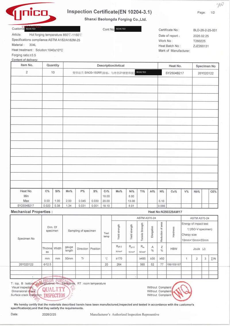 MTC 3.1 của thép không gỉ Duplex là gì