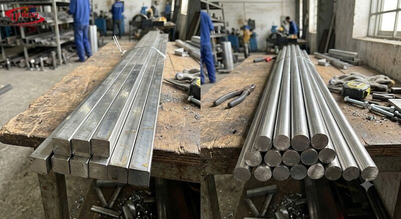 phân biệt láp vuông inox láp tròn inox