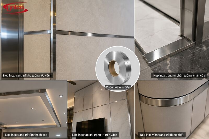 ứng dụng cuộn dẹt inox 304