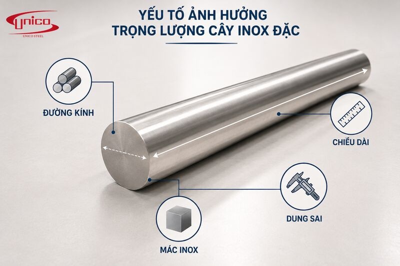 yếu tố ảnh hưởng trọng lượng c&acirc;y inox
