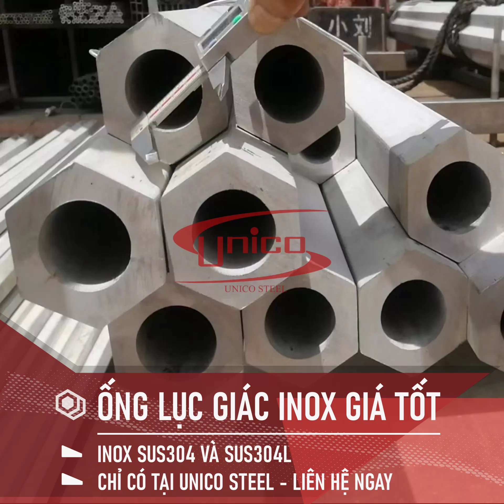 ỐNG LỤC GIÁC INOX SUS304 VÀ SUS304L GIÁ RẺ