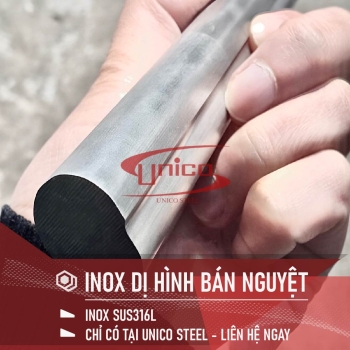 INOX DỊ HÌNH BÁN NGUYỆT SUS316L