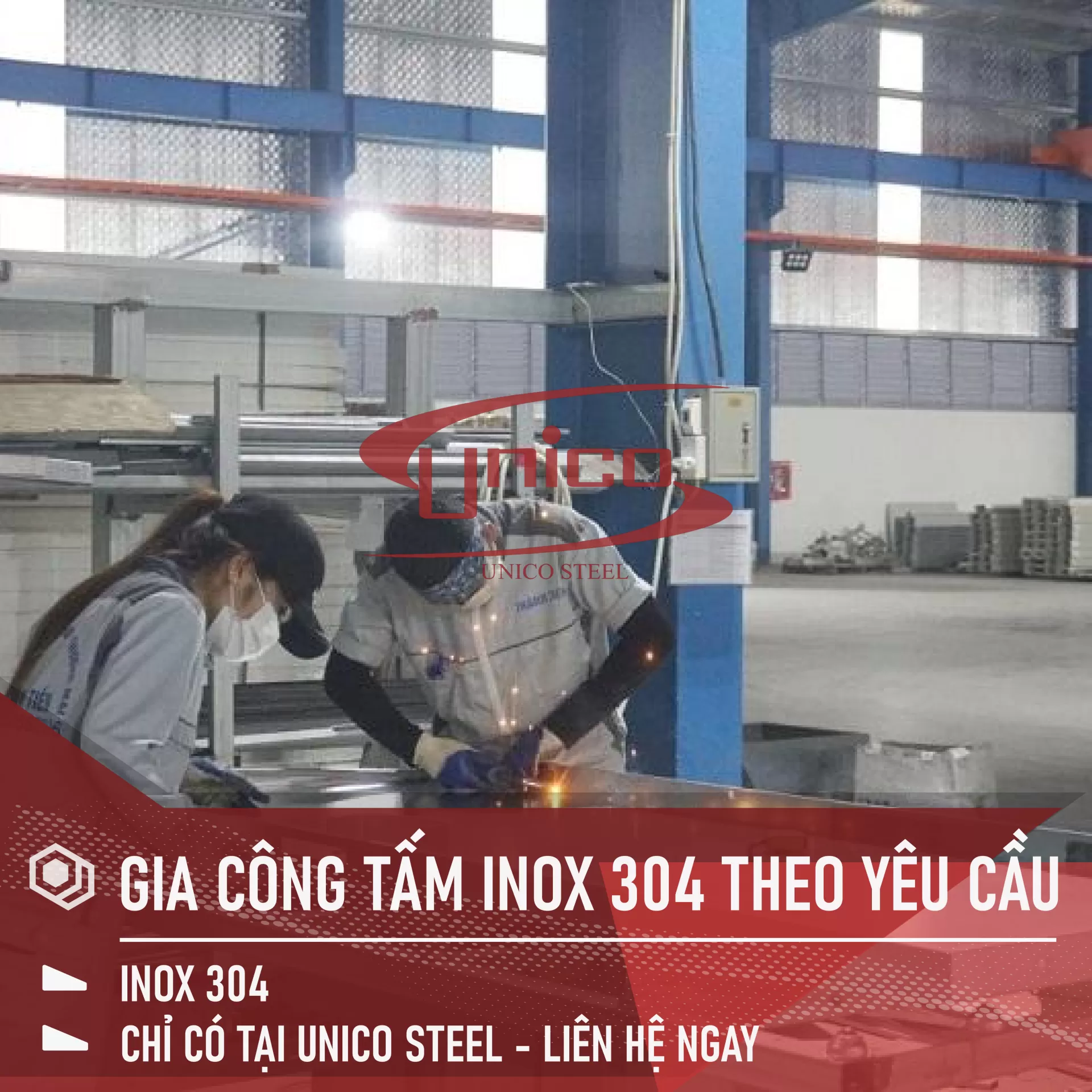 GIA CÔNG TẤM INOX 304 ĐỦ KÍCH THƯỚC