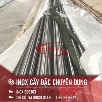 INOX CÂY ĐẶC CHUYÊN DỤNG DÙNG ĐỂ GIA CÔNG CƠ KHÍ