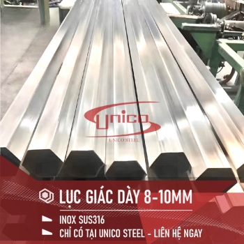 INOX LỤC GIÁC SUS316 BỀ MẶT XƯỚC H50