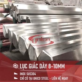 INOX LỤC GIÁC SUS304 BỀ MẶT SÁNG BÓNG H22