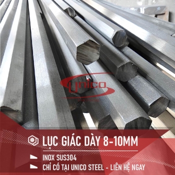 INOX LỤC GIÁC SUS304 BỀ MẶT SÁNG BÓNG H22