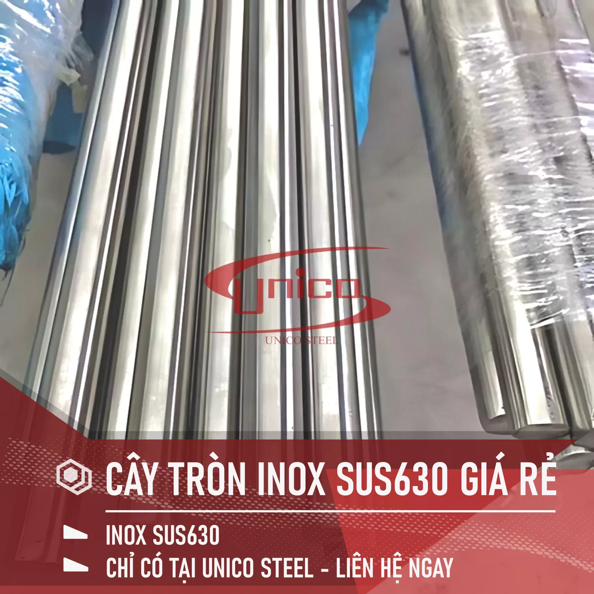 CÂY TRÒN INOX 630/SUS630 GIÁ TỐT