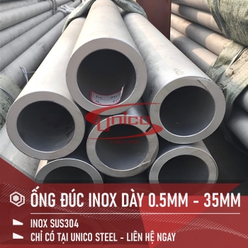 ỐNG ĐÚC INOX SUS304 PHI 219MM DÀY 35MM CÓ ĐỦ CO/CQ